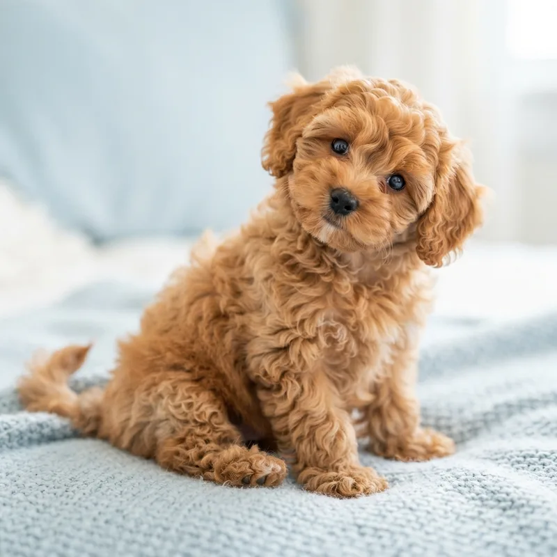 Fluffy apricot Cavapoo puppy for sale in Singapore